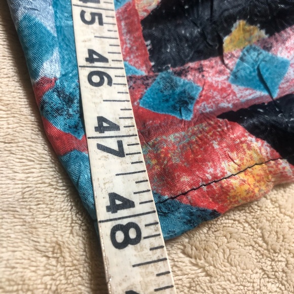 Save The Queen Black Maxi Dress with Silk Abstract Design - Size Large - Picture 8 of 11